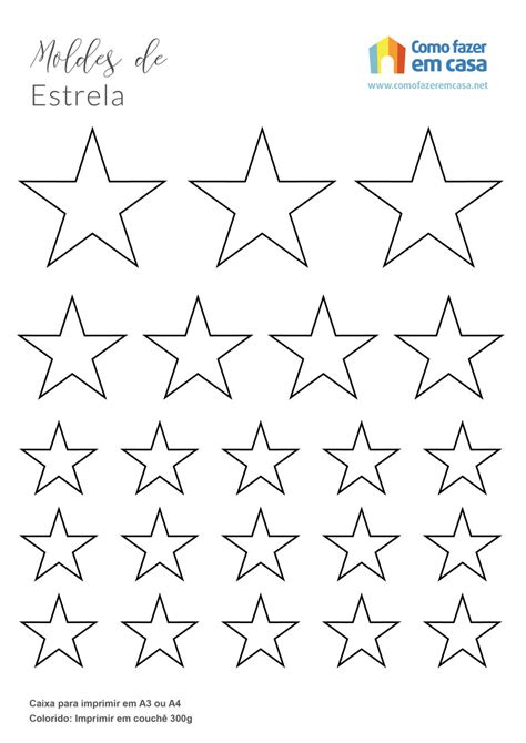 modelo de estrelas para imprimir